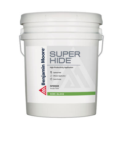 Benjamin Moore Super Hide Interior Paint Semi-Glossl 5-Gallon Pail available at John Boyle.