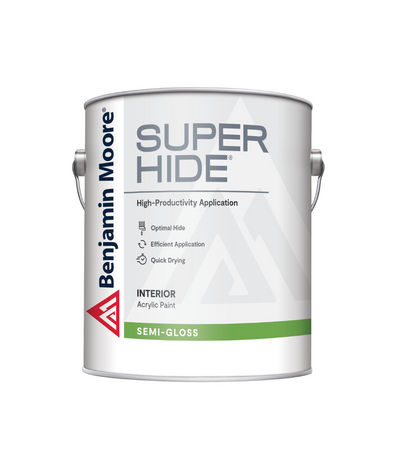 Benjamin Moore Super Hide Interior Paint Semi-Gloss available at John Boyle.
