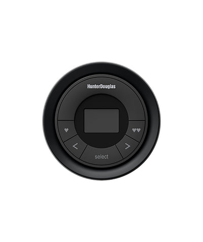 Hunter Douglas Surface Remote Black on Black Scene