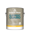Benjamin Moore's Element Guard Exterior Flat Paint with Advanced Moisture Protection available at John Boyle Decoarting Company in Connecticut.