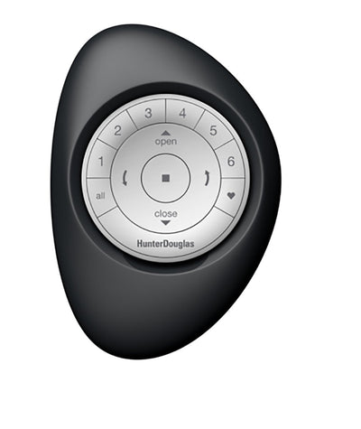 Hunter Douglas Pebble Remote White on Black
