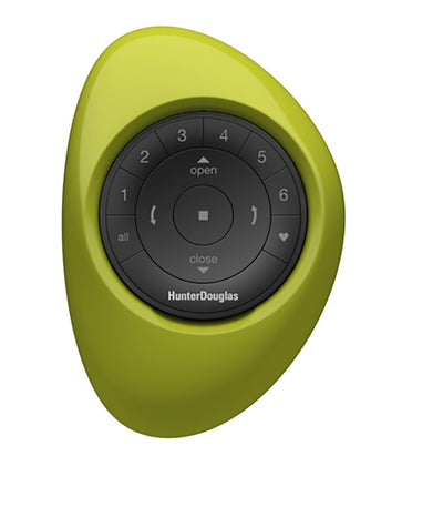 Hunter Douglas Pebble Remote Black on Citron