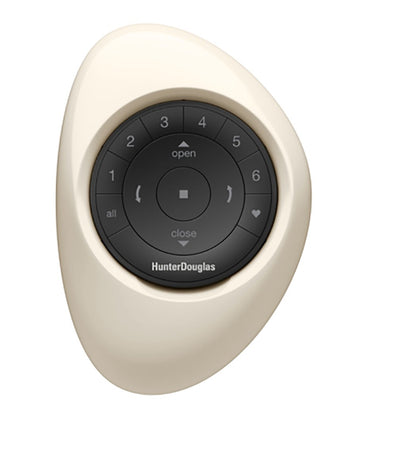 Hunter Douglas Pebble Remote Black on Ecru
