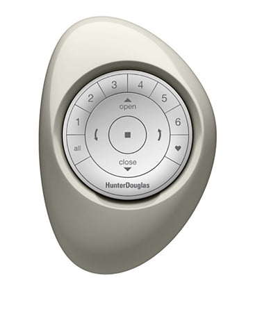Hunter Douglas Pebble Remote White on Oyster