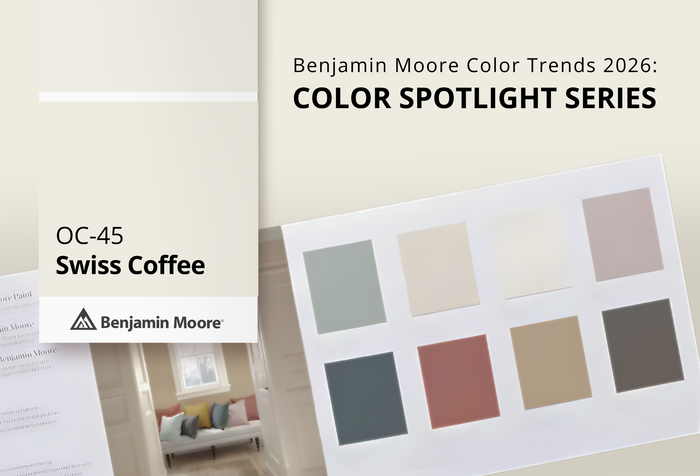 Swiss Coffee OC‑45 | Benjamin Moore Color Trends 2026 | John Boyle Decorating Company