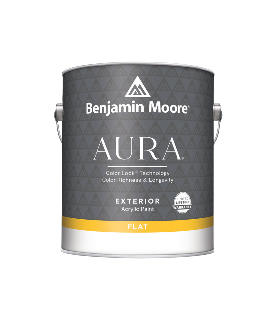 Benjamin Moore Aura Exterior Paint Flat available at John Boyle. 