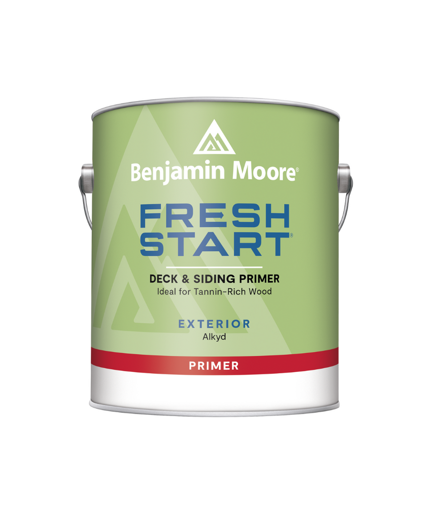 Fresh Start Deck & Siding Oil Primer from Benjamin Moore available at John Boyle Decorating Center.
