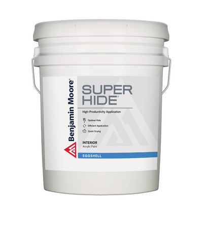 Benjamin Moore Super Hide Interior Paint Eggshell 5-Gallon Pail available at John Boyle.