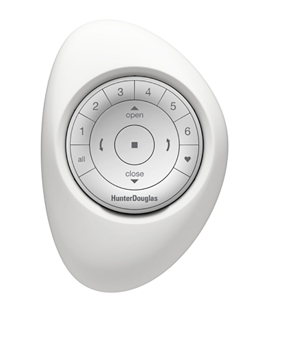 Hunter Douglas Pebble Remote White on White