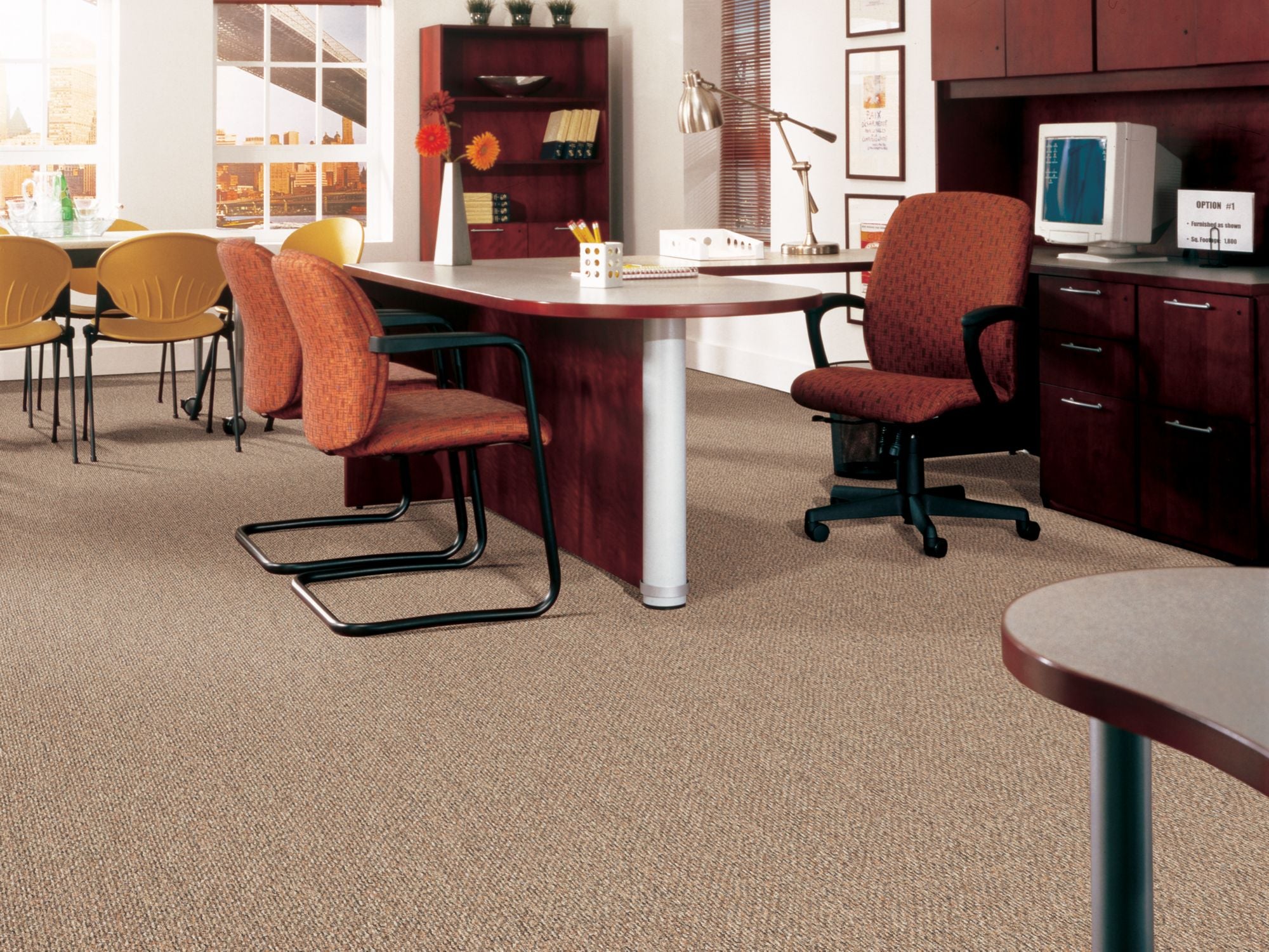Major Event Commercial Carpet by Philadelphia Commercial in the color Proposal. Image of browns carpet in a room.