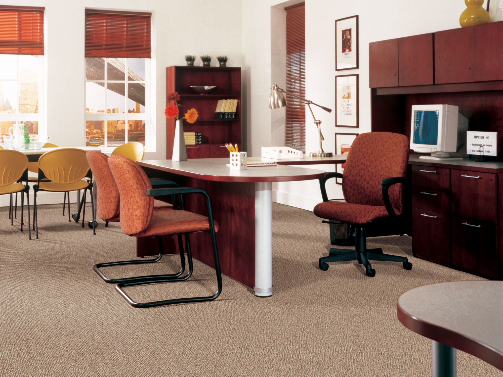 Major Event Commercial Carpet by Philadelphia Commercial in the color Turning 21. Image of browns carpet in a room.