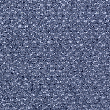Latest Trend Commercial Carpet by Philadelphia Commercial in the color Chambray. Sample of blues carpet pattern and texture.