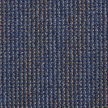 Constituent Commercial Carpet by Philadelphia Commercial in the color Elector. Sample of blues carpet pattern and texture.