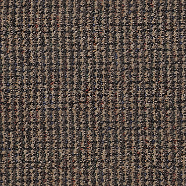 Constituent Commercial Carpet by Philadelphia Commercial in the color Coalition. Sample of browns carpet pattern and texture.