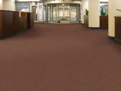 Vocation Iii 28 Unitary Commercial Carpet by Philadelphia Commercial in the color Business Park. Image of reds carpet in a room.