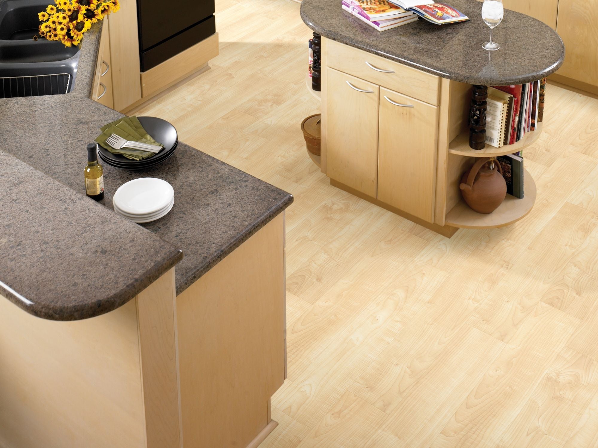 Personality 20 Vinyl Residential by Shaw Floors in the color Art District flooring in a home, showing the finished look.