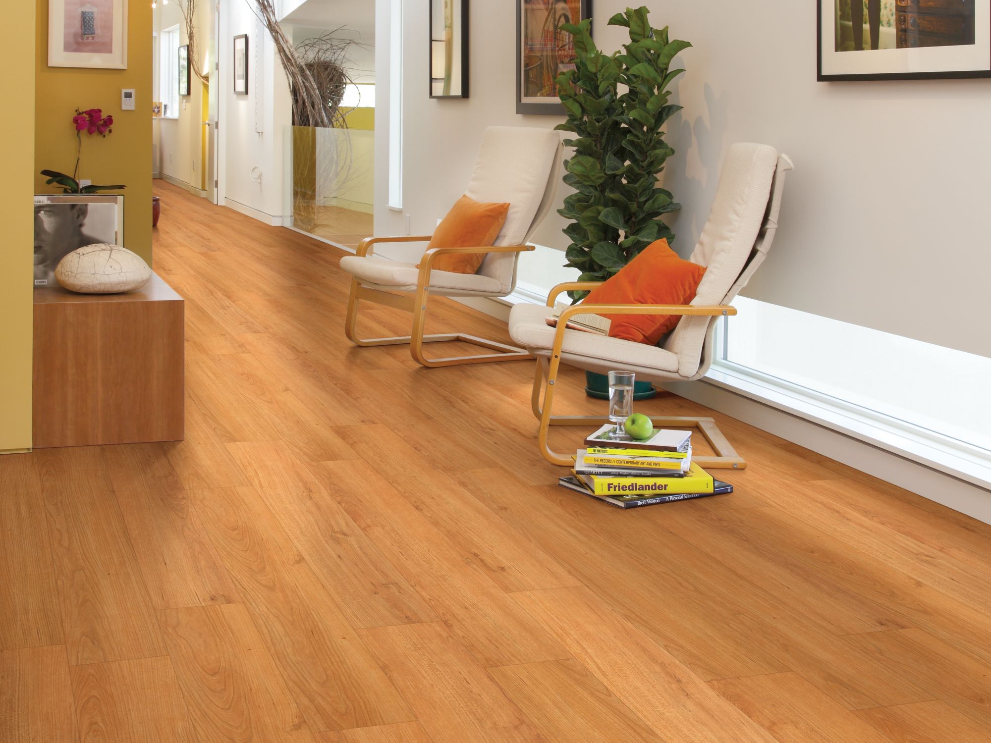 Personality 20 Vinyl Residential by Shaw Floors in the color Metro flooring in a home, showing the finished look.