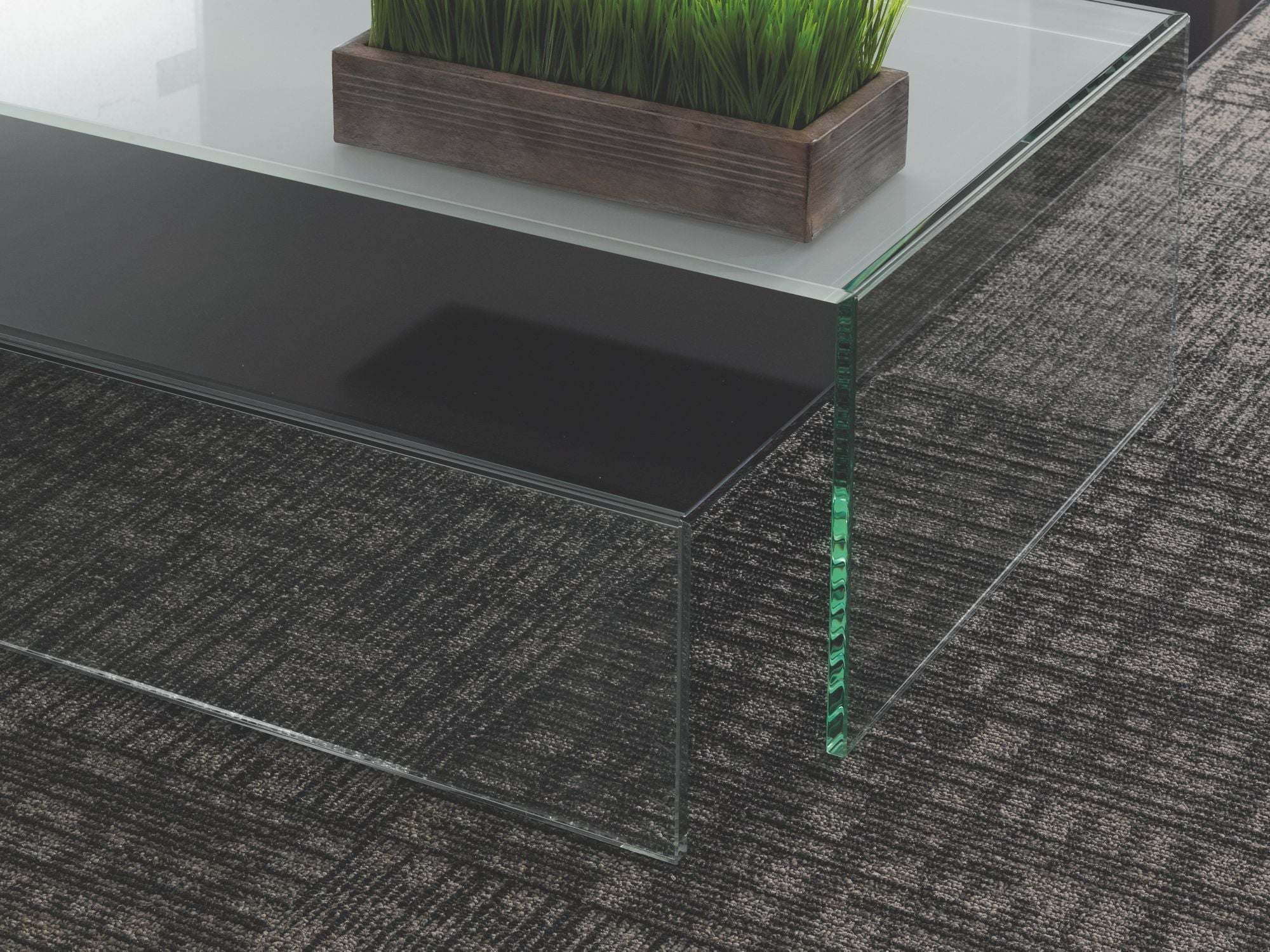 Mesh Weave Commercial Carpet by Philadelphia Commercial in the color Midnight. Image of grays carpet in a room.