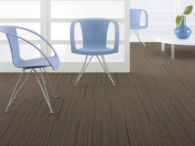 Wired Commercial Carpet by Philadelphia Commercial in the color Shocked. Image of grays carpet in a room.
