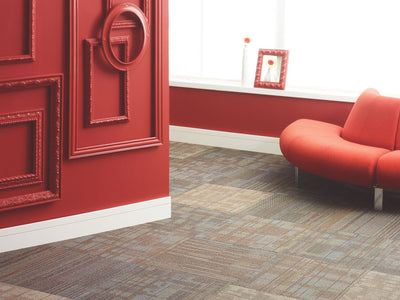 Unify Commercial Carpet by Philadelphia Commercial in the color To Intermix. Image of oranges carpet in a room.