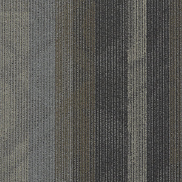 Feedback Commercial Carpet by Philadelphia Commercial in the color Velocity. Sample of grays carpet pattern and texture.