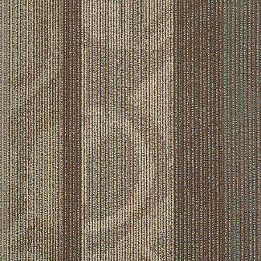 Feedback Commercial Carpet by Philadelphia Commercial in the color Frequency. Sample of browns carpet pattern and texture.