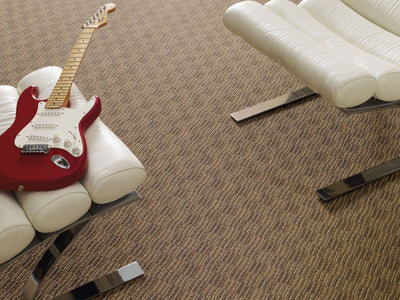 Unison Commercial Carpet by Philadelphia Commercial in the color Partnered. Image of golds carpet in a room.