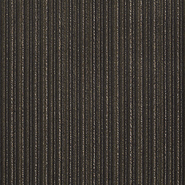 Straight & Narrow Commercial Carpet by Philadelphia Commercial in the color Determined. Sample of browns carpet pattern and texture.