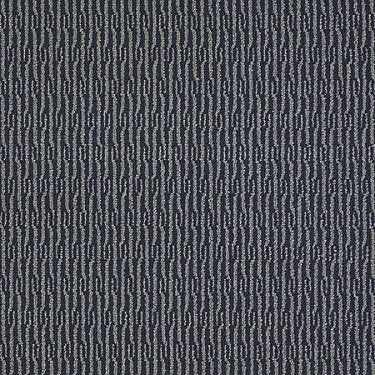 Fret Commercial Carpet by Philadelphia Commercial in the color Blue Knight. Sample of grays carpet pattern and texture.