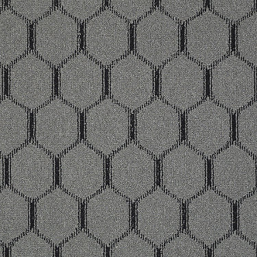 Ogee Commercial Carpet by Philadelphia Commercial in the color Outerspace. Sample of grays carpet pattern and texture.