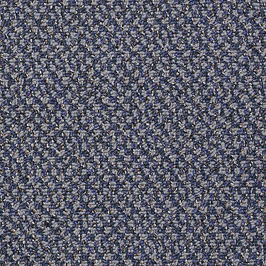 New Basics Commercial Carpet by Philadelphia Commercial in the color Speedy. Sample of blues carpet pattern and texture.