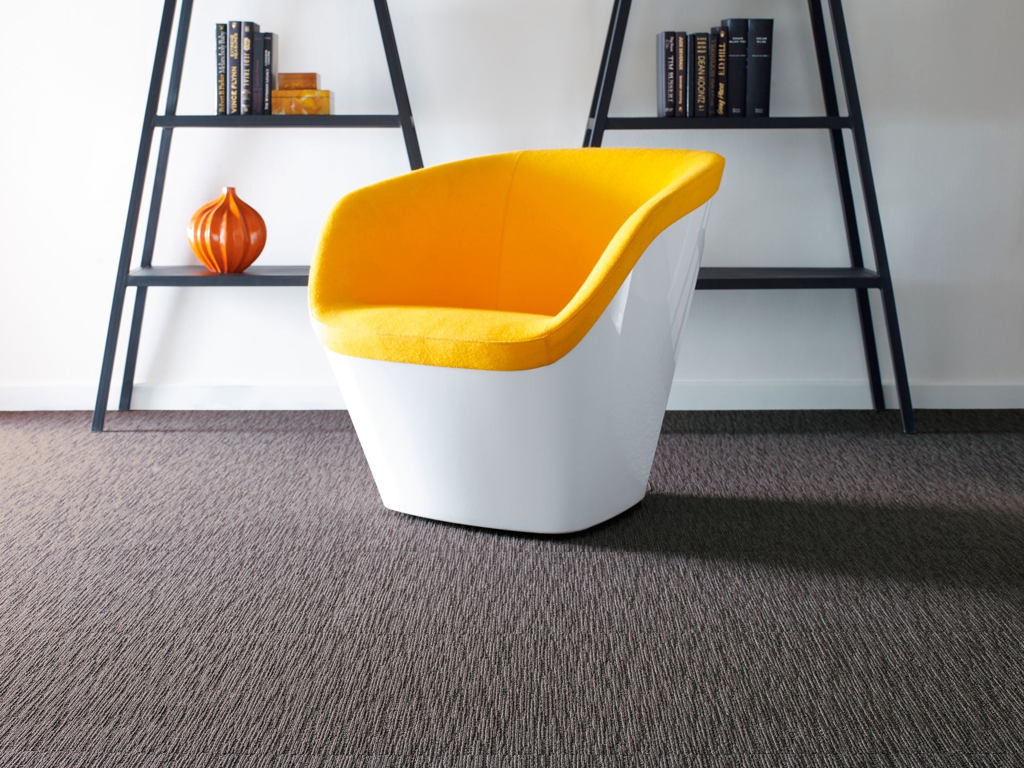 Flattery Commercial Carpet by Philadelphia Commercial in the color Sharp. Image of grays carpet in a room.