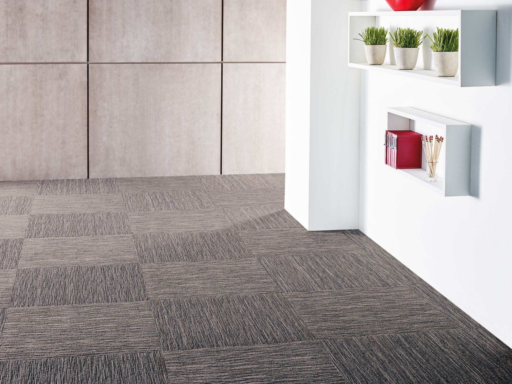 Praise Commercial Carpet by Philadelphia Commercial in the color Sharp. Image of grays carpet in a room.