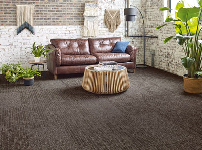 Weave It Commercial Carpet by Philadelphia Commercial in the color Twine. Image of browns carpet in a room.