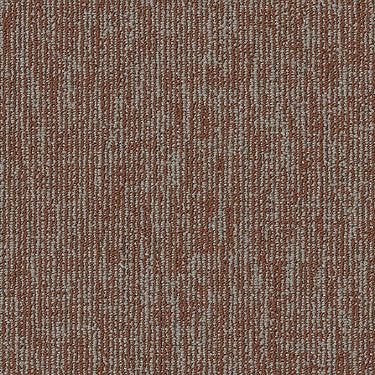 Engrain Commercial Carpet by Philadelphia Commercial in the color Integral. Sample of oranges carpet pattern and texture.
