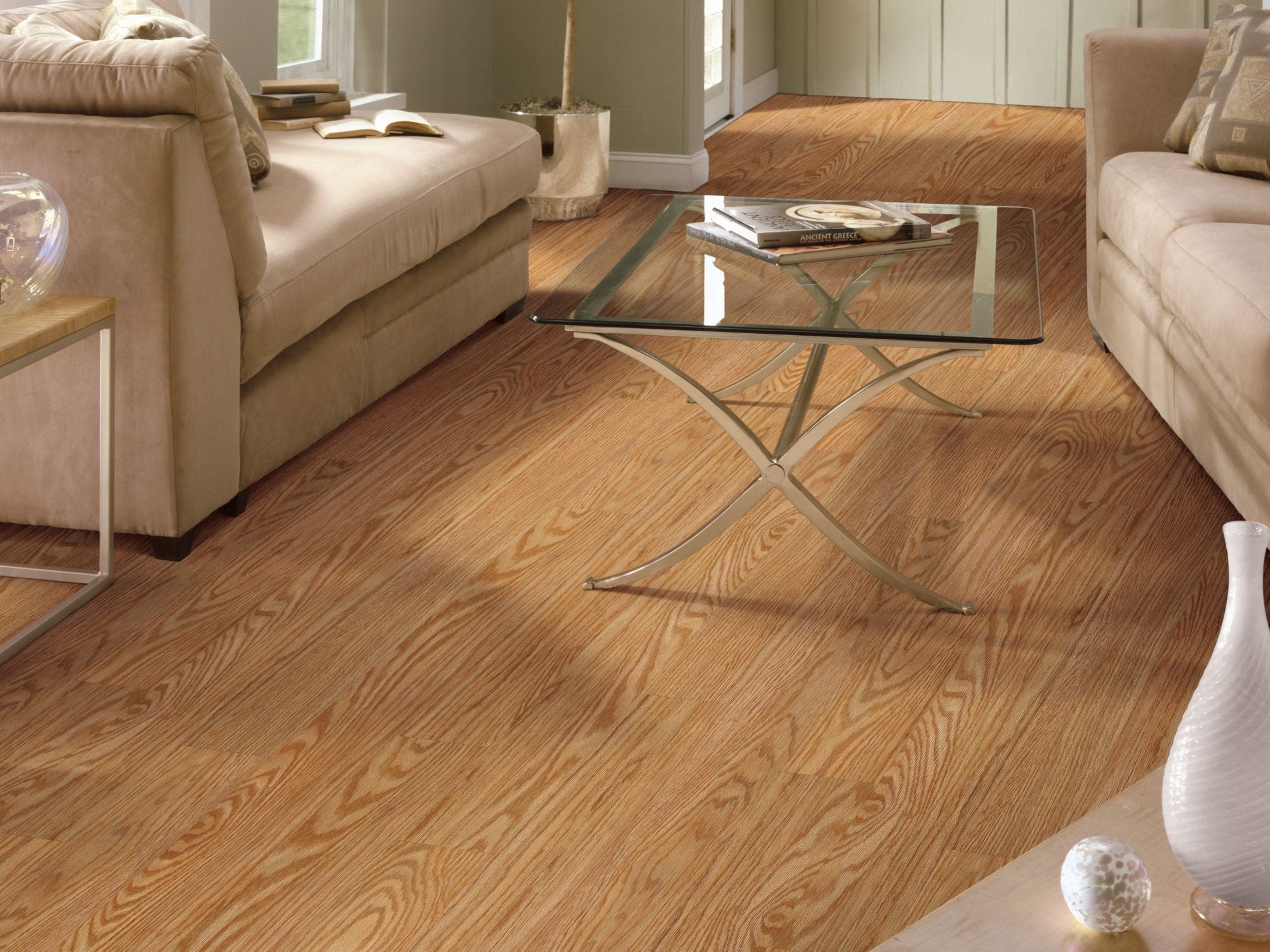 Mesa Trail Vinyl Commercial by Shaw Floors in the color Ridgeway Avenue flooring in a home, showing the finished look.