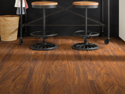 By The Grove Sd Vinyl Commercial by Shaw Floors in the color Salerno flooring in a home, showing the finished look.