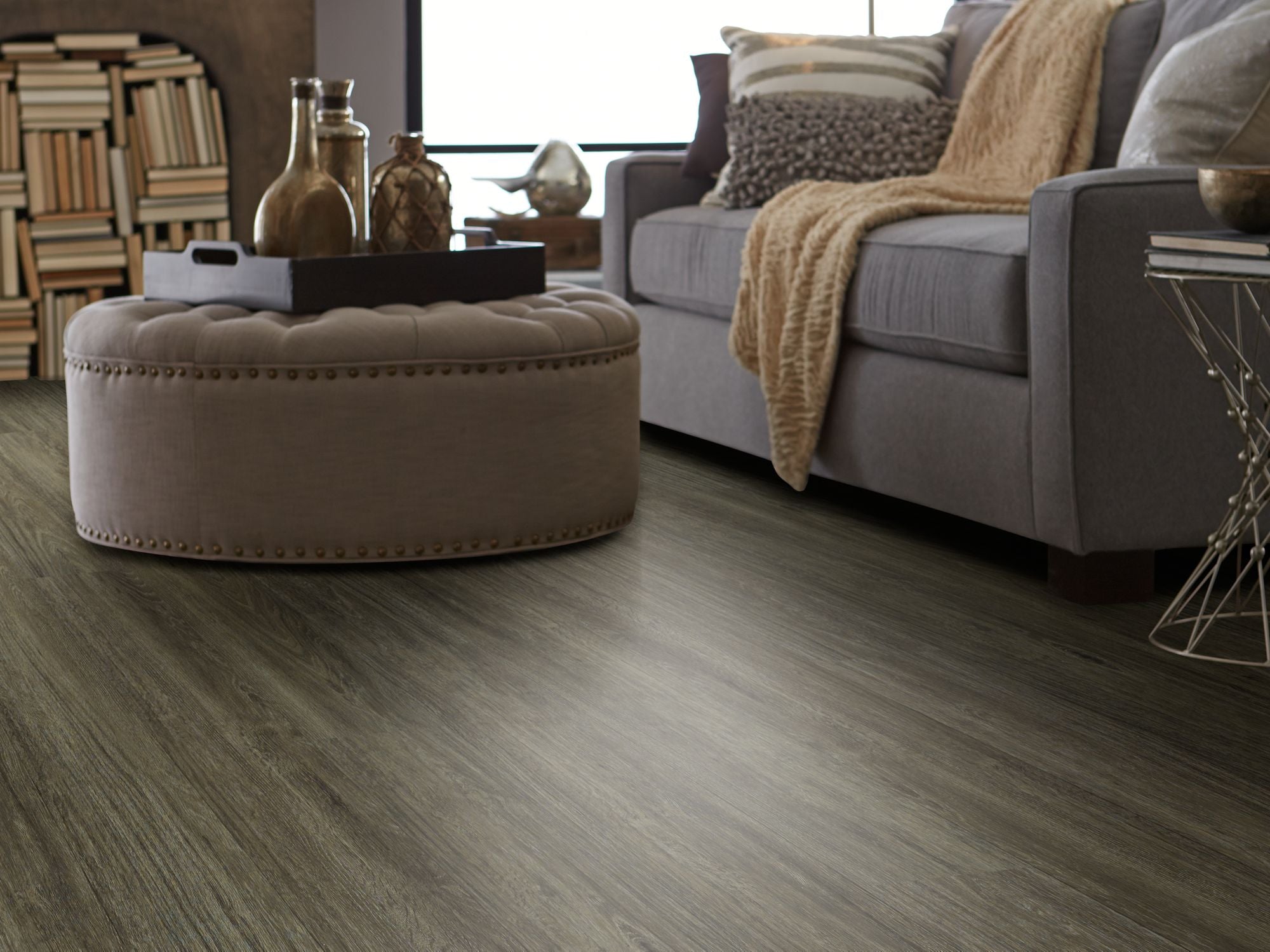 Underthecanopysd Vinyl Commercial by Shaw Floors in the color Presanella flooring in a home, showing the finished look.