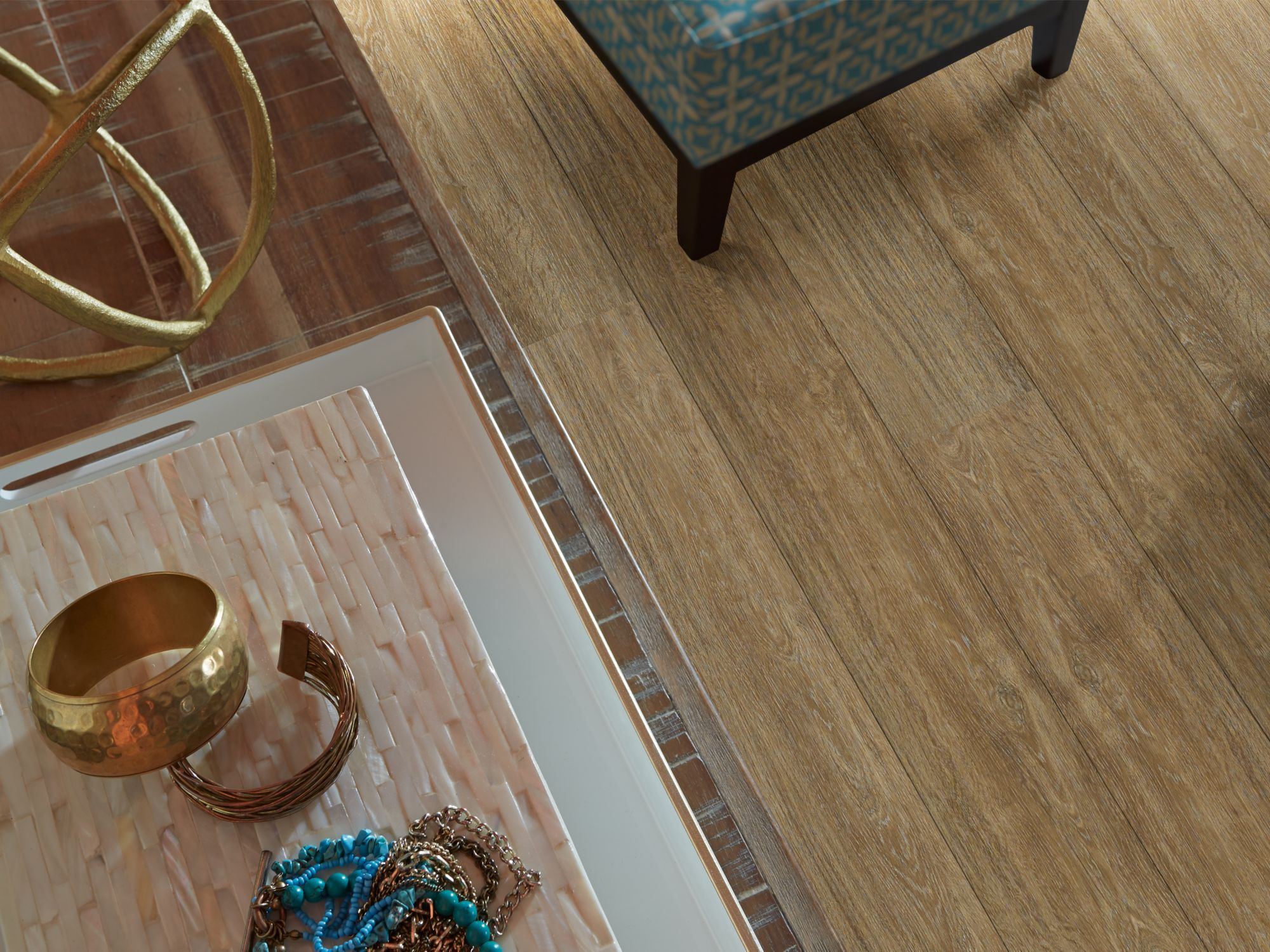 Underthecanopysd Vinyl Commercial by Shaw Floors in the color Marmolada flooring in a home, showing the finished look.