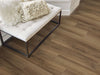 Transcend Vinyl Residential by Shaw Floors in the color Night Owl flooring in a home, showing the finished look.