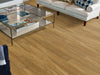 Sustain 12 Mil Vinyl Residential by Shaw Floors in the color Millet flooring in a home, showing the finished look.