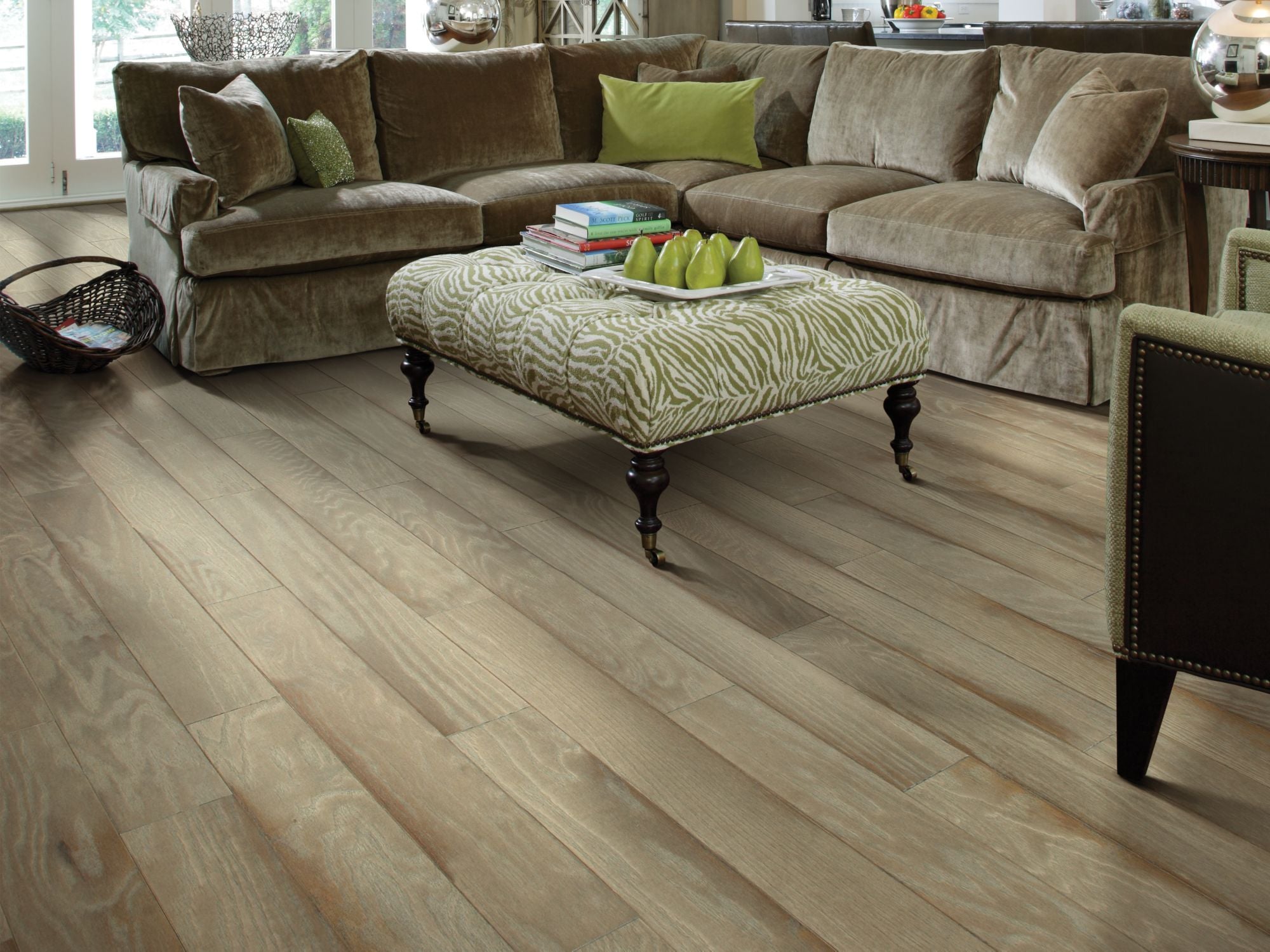 Muir'S Park Anderson Hardwood in the color horsetail   by Shaw flooring in a home, showing the finished look.