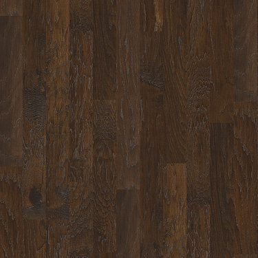 Palo Duro 5" Anderson Hardwood in the color ringing anvil by Shaw flooring sample demonstrating pattern and color.