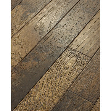 Bernina Hickory Anderson Hardwood in the color muretto by Shaw flooring sample demonstrating pattern and color.