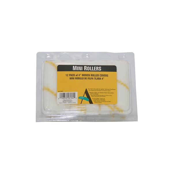 AllPro 4" White Woven Mini Rollers (12 Pack)