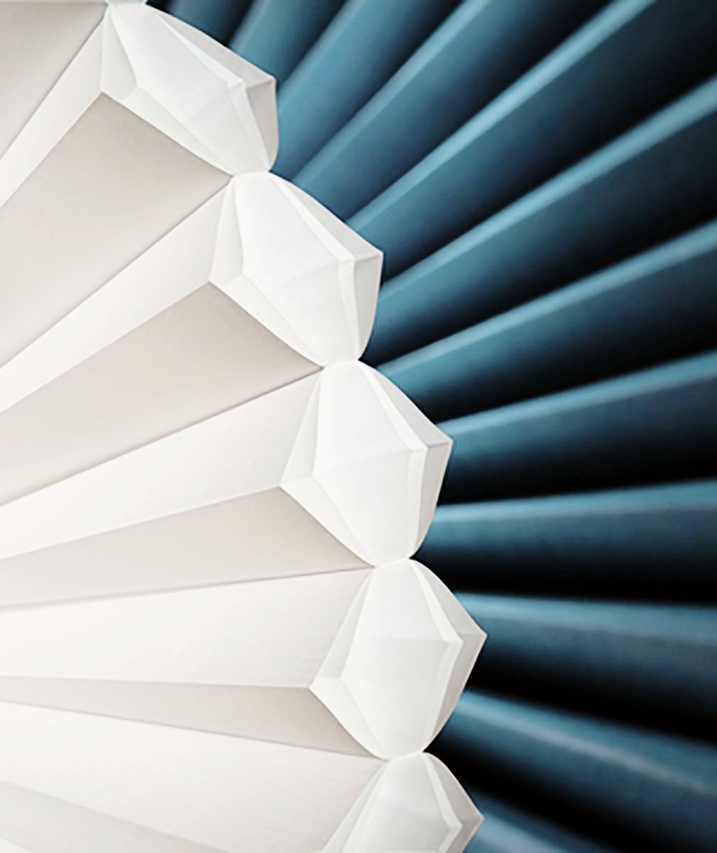 Hunter Douglas Duette Honeycomb window treatments side view with detail in REGION