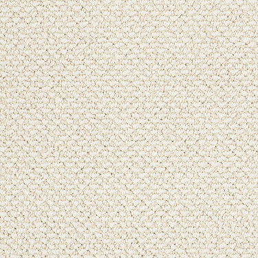 Crocheted Elegance Residential Carpet by Shaw Floors in the color Vellum. Sample of beiges carpet pattern and texture.