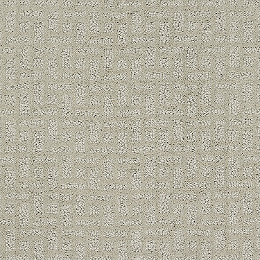 Just Gorgeous Residential Carpet by Shaw Floors in the color Cookie Dough. Sample of beiges carpet pattern and texture.