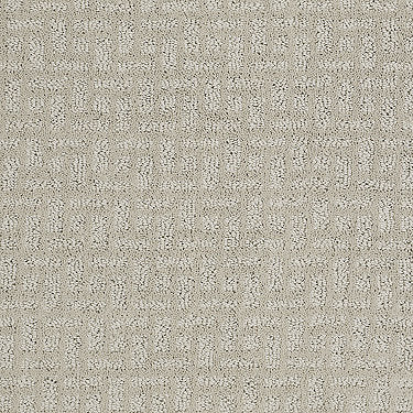 Just Gorgeous Residential Carpet by Shaw Floors in the color Biscuit. Sample of beiges carpet pattern and texture.