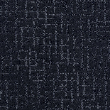 Simply Beautiful Residential Carpet by Shaw Floors in the color New Navy. Sample of blues carpet pattern and texture.